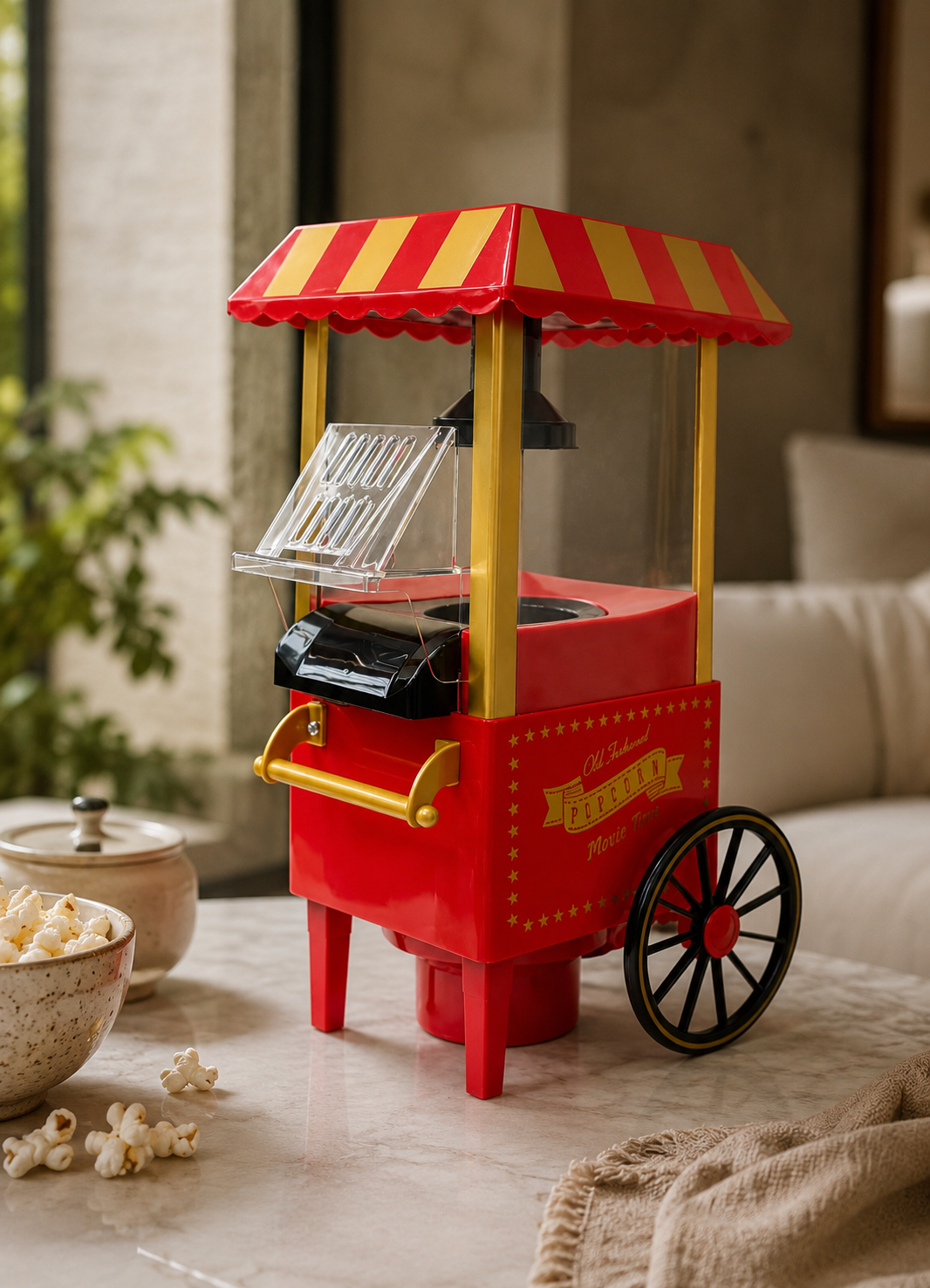 Old Fashioned "Movie Time" Portable Popcorn Machine