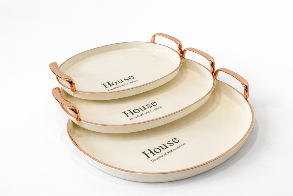 The Curated Host: Minimalist & Imperial Nesting Serving Tray Collections - Set of 3