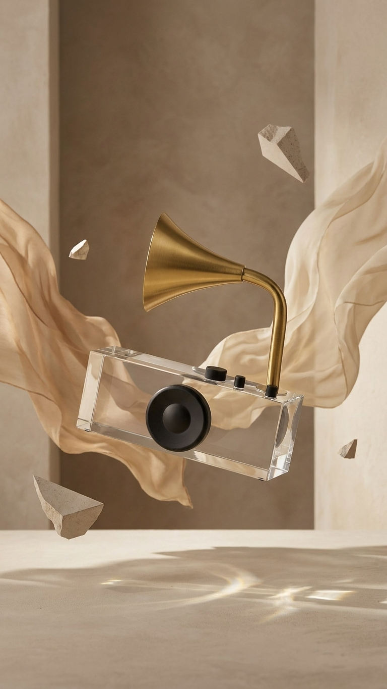 Vintage-Inspired Modern Gramophone Style Decorative Artefact