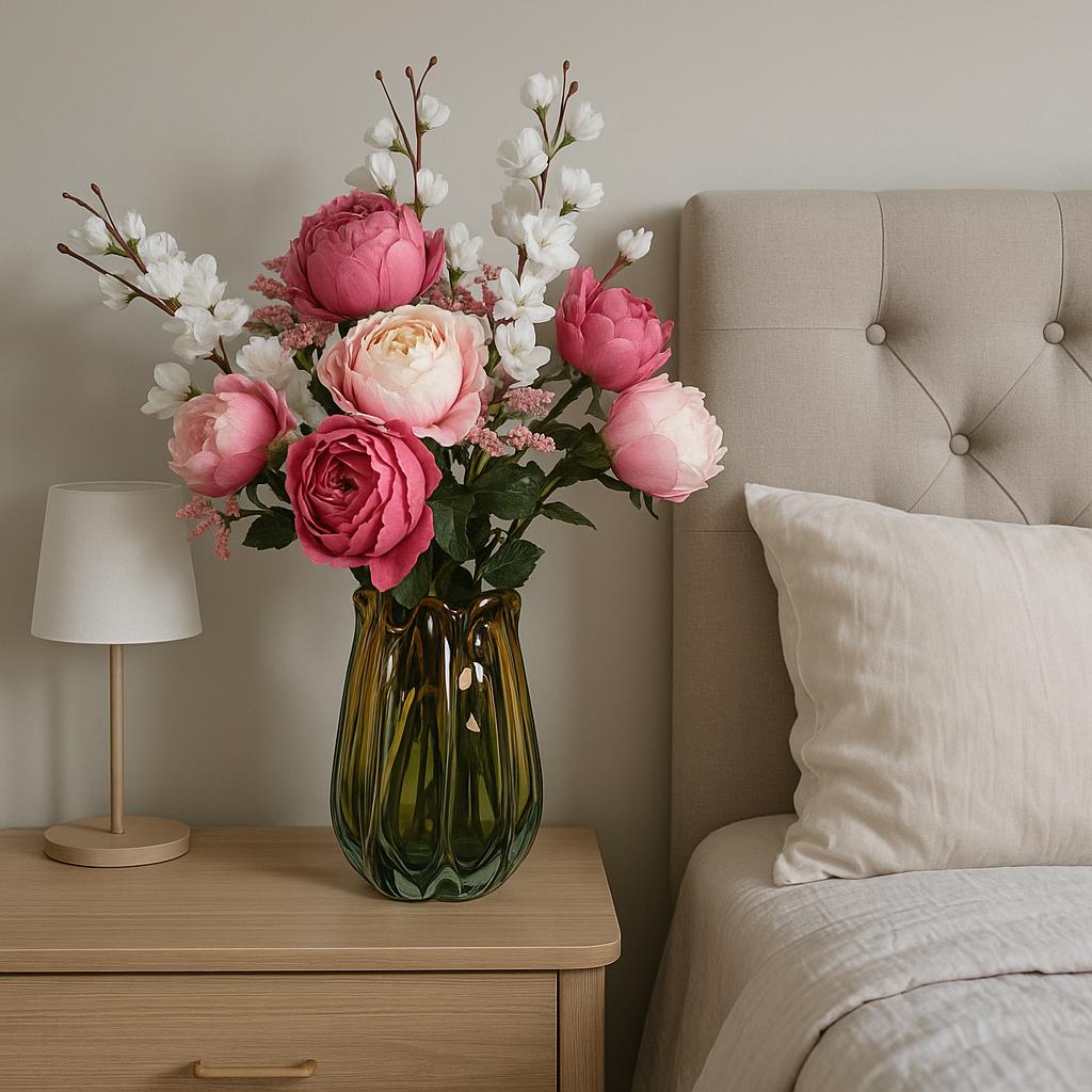 Elysian Murano Glass Vase – Emerald Green