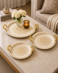 The Curated Host: Minimalist & Imperial Nesting Serving Tray Collections