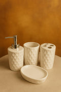 Serenity Ceramic White Bathroom Set – 4 Piece