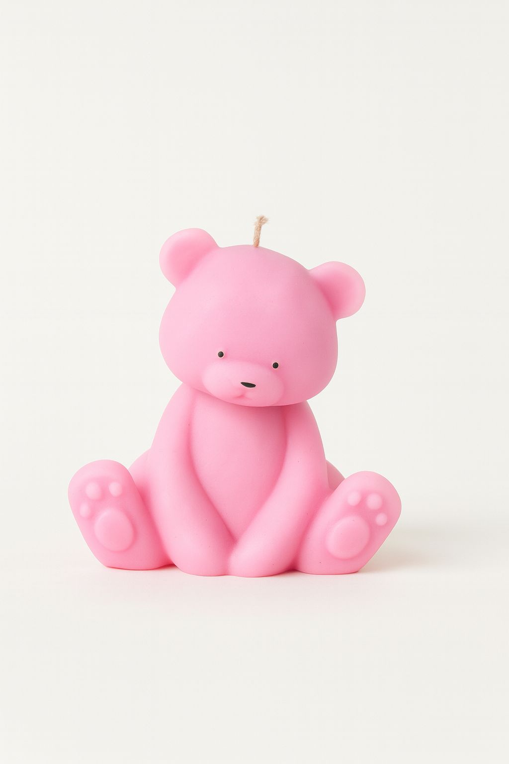 Rosé Bear Scented Candle – Blush Pink Wax Sculpture