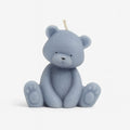 Azure Bear Scented Candle – Dusty Blue Wax Sculpture