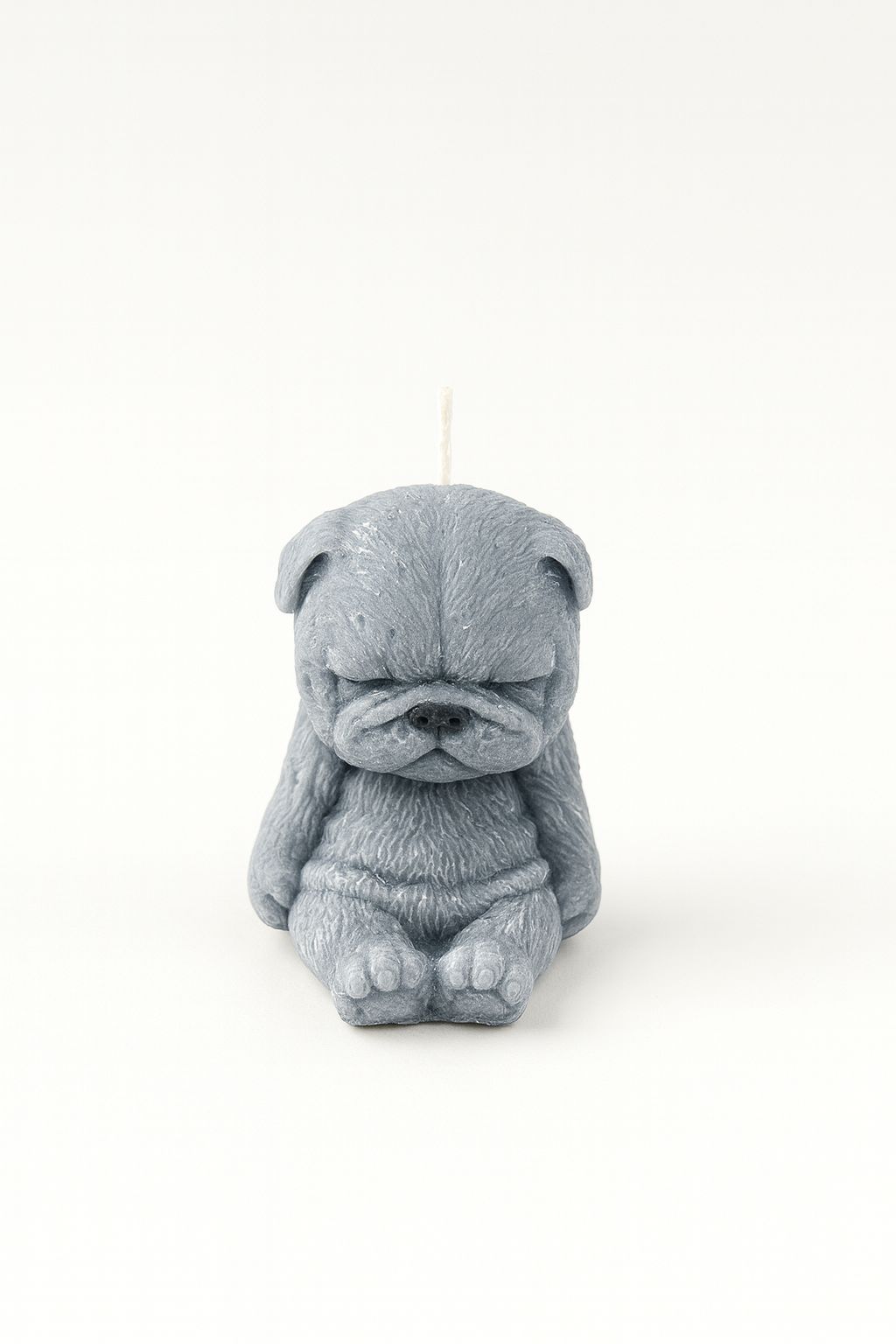 Puppy Glow Sculpted Candle – Slate Grey