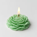 Blooming Rosette Candle – Mint Green