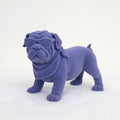 Velvet Bulldog Figurine – Royal Violet Resin Décor