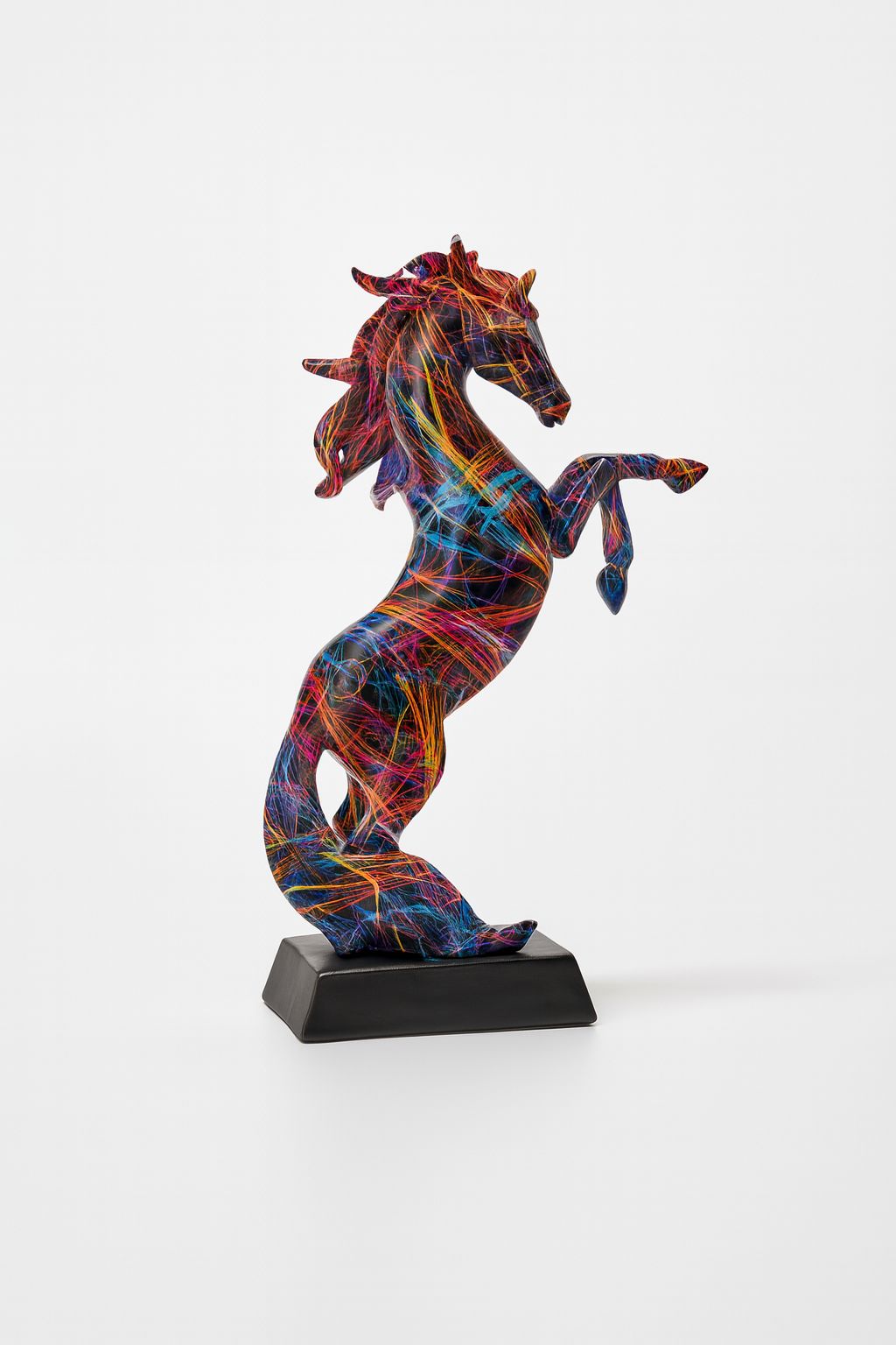 Vibrant Abstract Stallion Sculpture – Modern Art Decor Accent