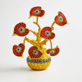 Auspicious Gold Bodhi Tree with Enamel Red Evil Eye Leaves