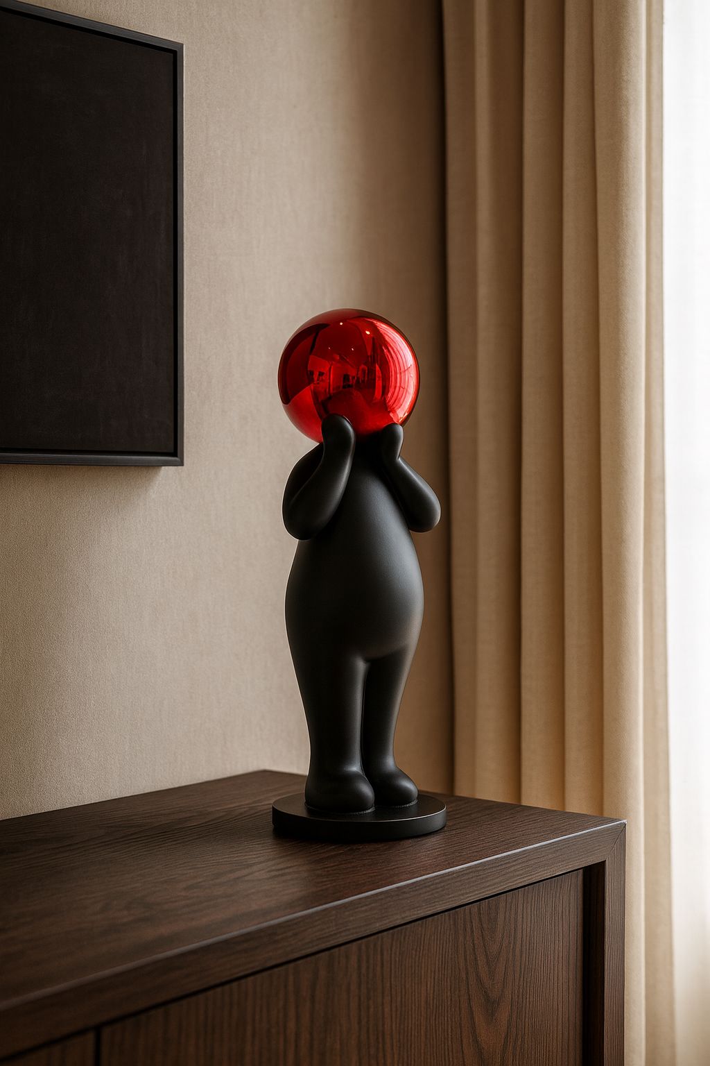 Sculpted Matte Figurine – Crimson Reflection