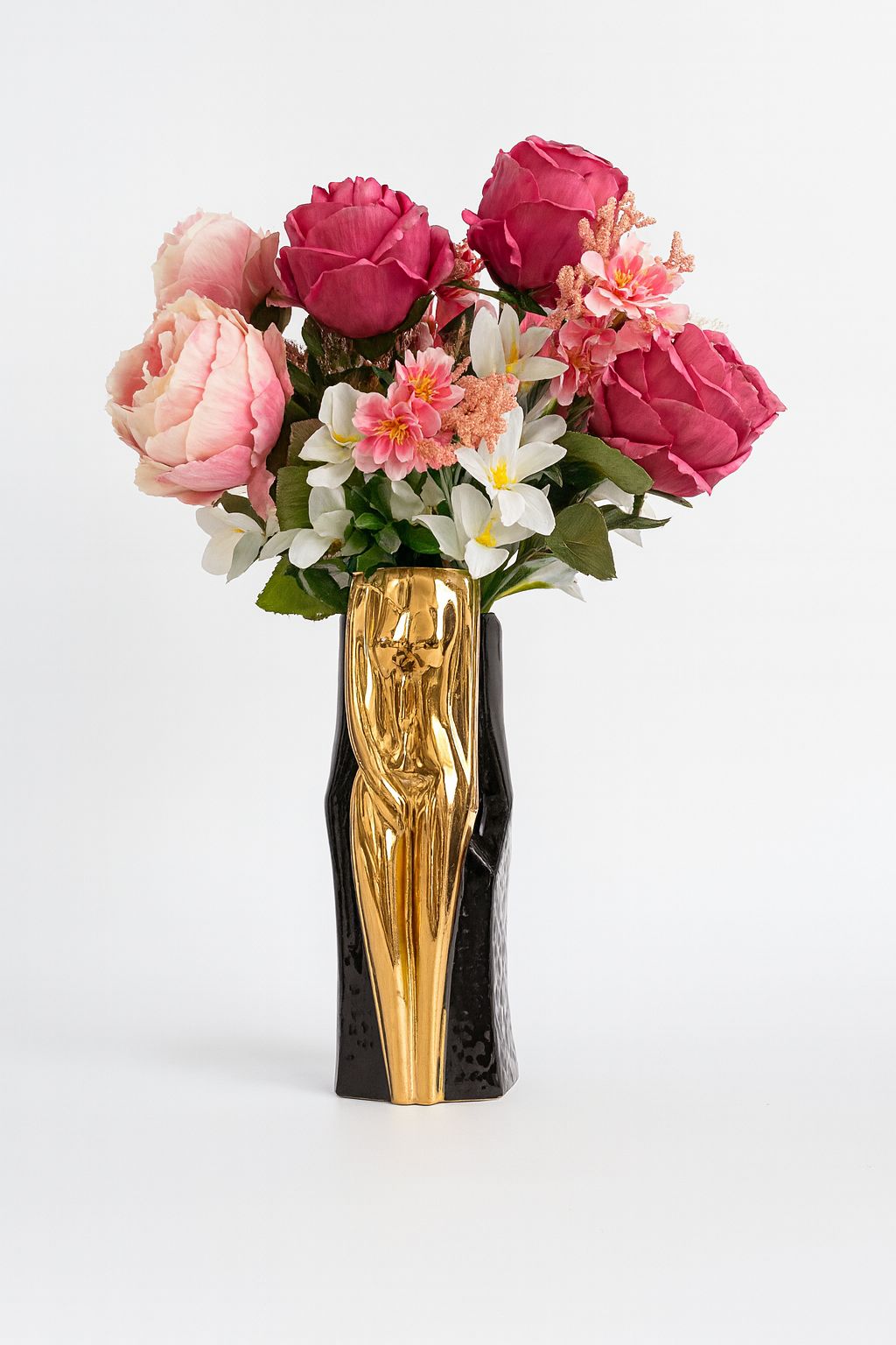 Eterna Noir Lady Vase – Black & Gold