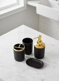 Luxury Black & Gold Vanity Bathware Set (4 Piece Set)