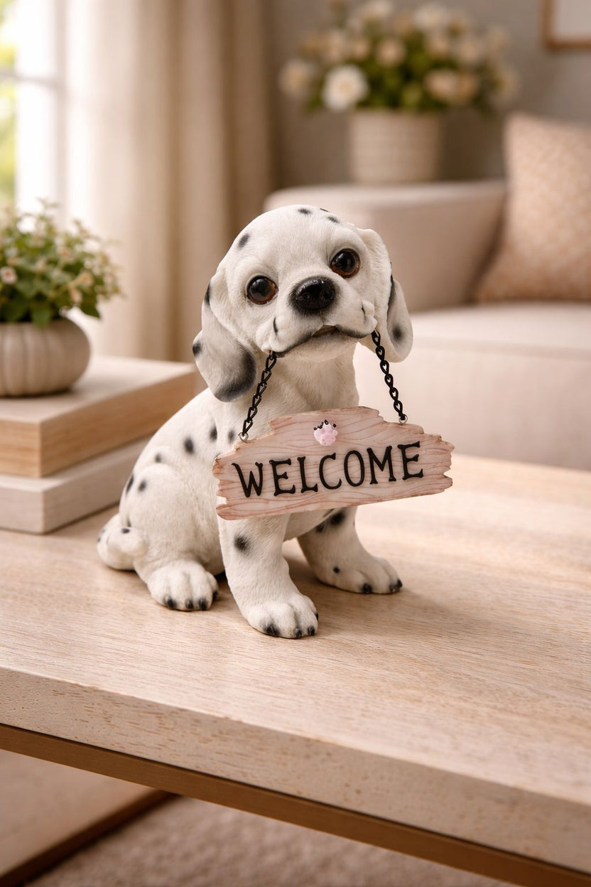 Welcome Home" Dalmatian Puppy Decorative Figurine