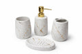 Modern Gilded Speckle 4-Piece Bathroom Accessory Set