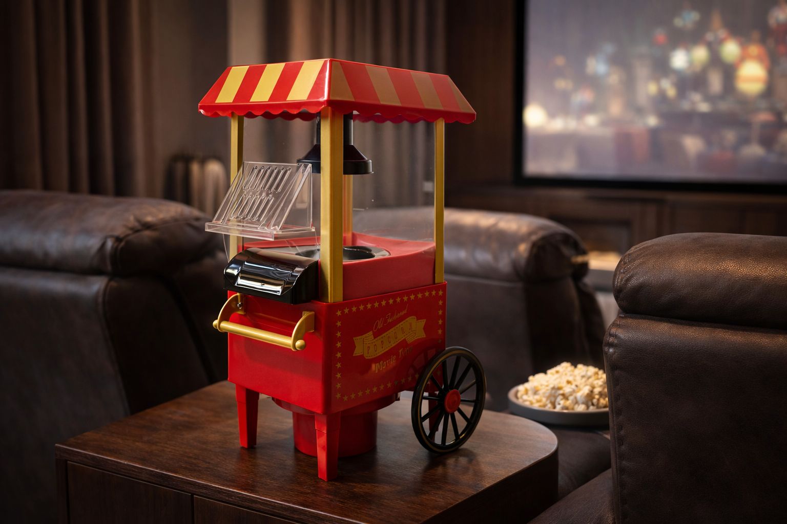 Old Fashioned "Movie Time" Portable Popcorn Machine