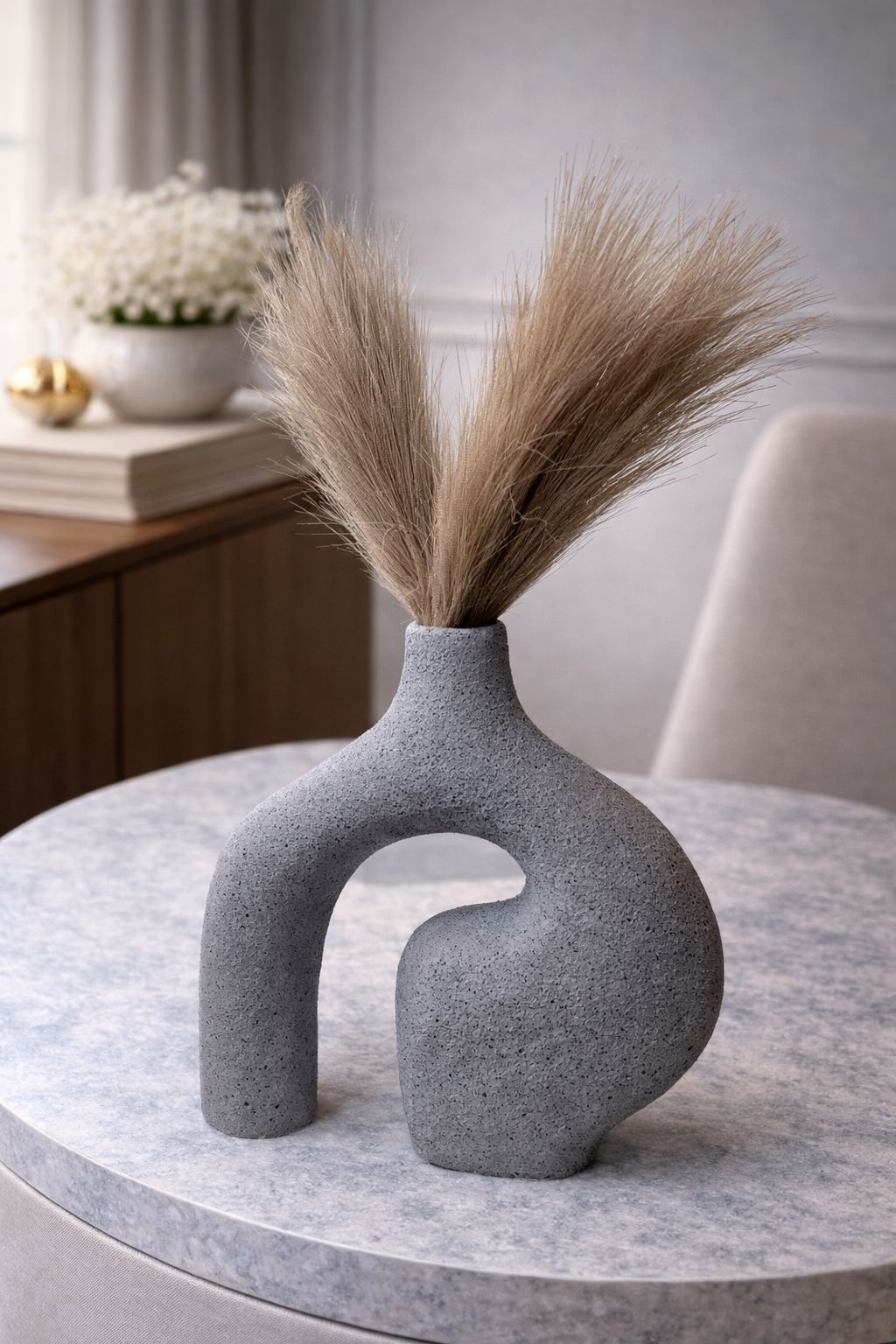 Modern "Stone Arch" Textured Sculptural Vase