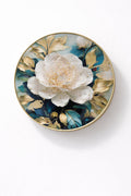 Gilded Petals Embellished White Bloom Wall Art