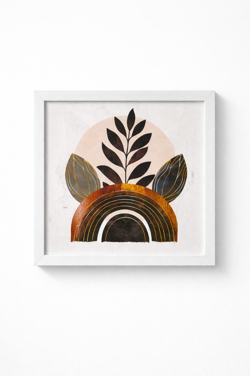 Abstract "Gilded Rainbow" Botanical Framed Wall Art