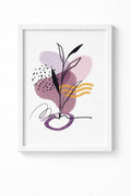 Abstract "Lavender Dream" Botanical Framed Wall Art