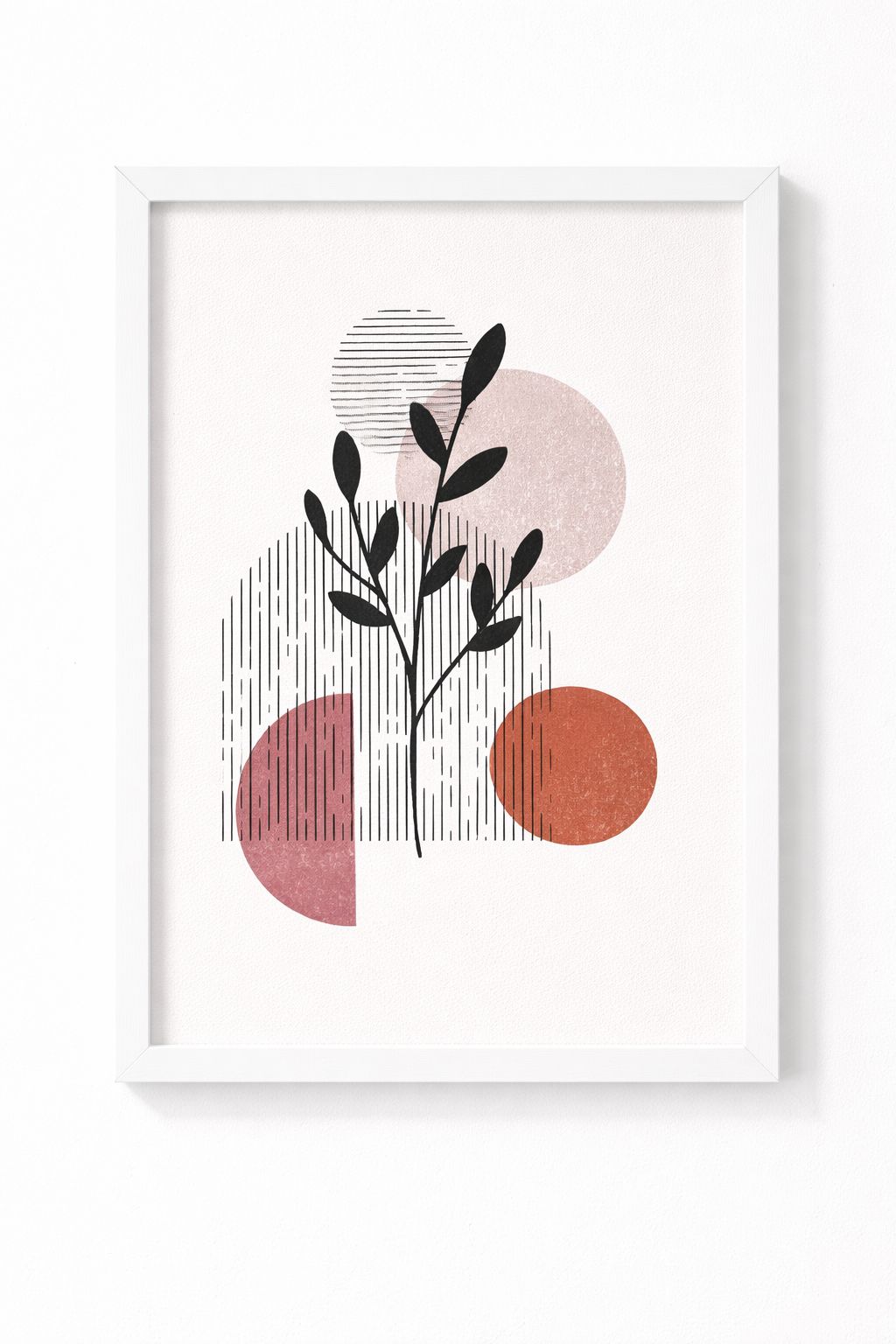 Abstract "Pink Solstice" Botanical Framed Wall Art