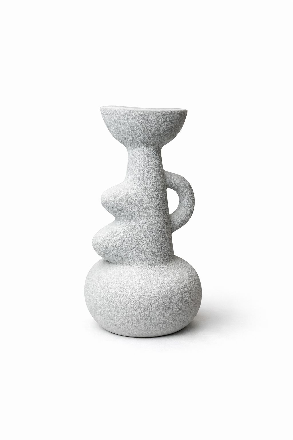 Modern "Stone Totem" Textured Sculptural Vase