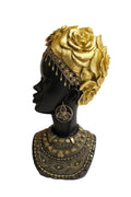 Opulent Gold Rose Headdress Sculptural Bust