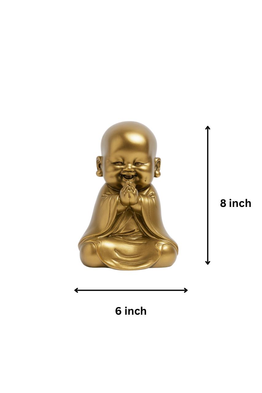 Serene Monk Figurine – Majestic Gold Aura