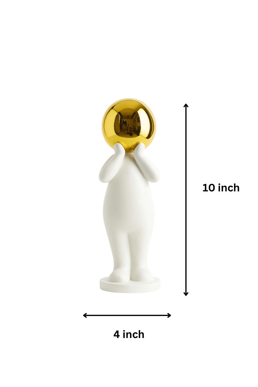 Sculpted Matte Figurine – Golden Reflection