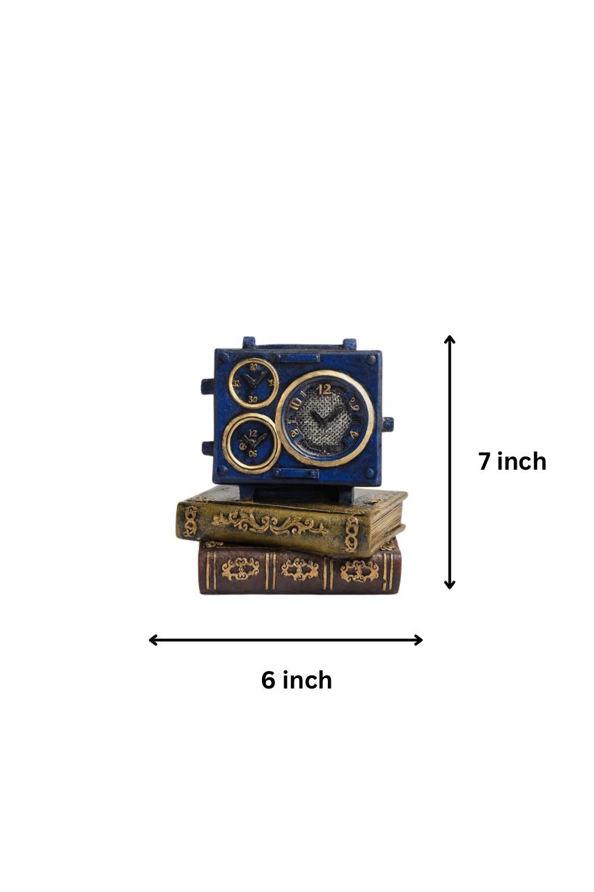 Vintage Clock Sculpture – Royal Blue