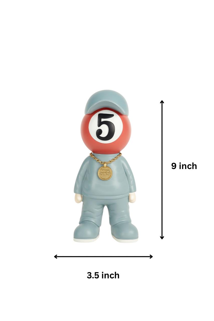 Cool Street-Style "Number 5" Ball Figure