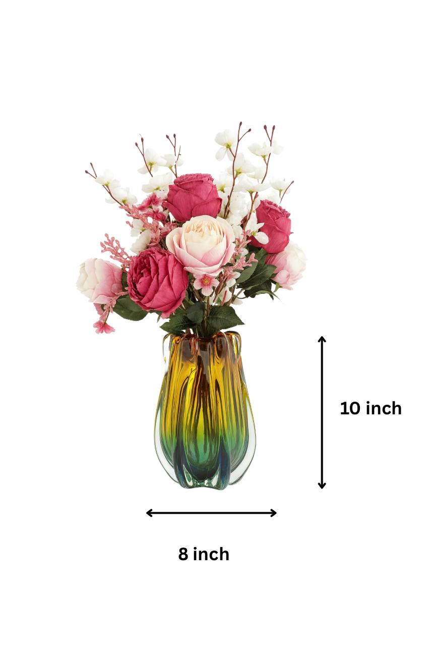 Elysian Murano Glass Vase – Emerald Green