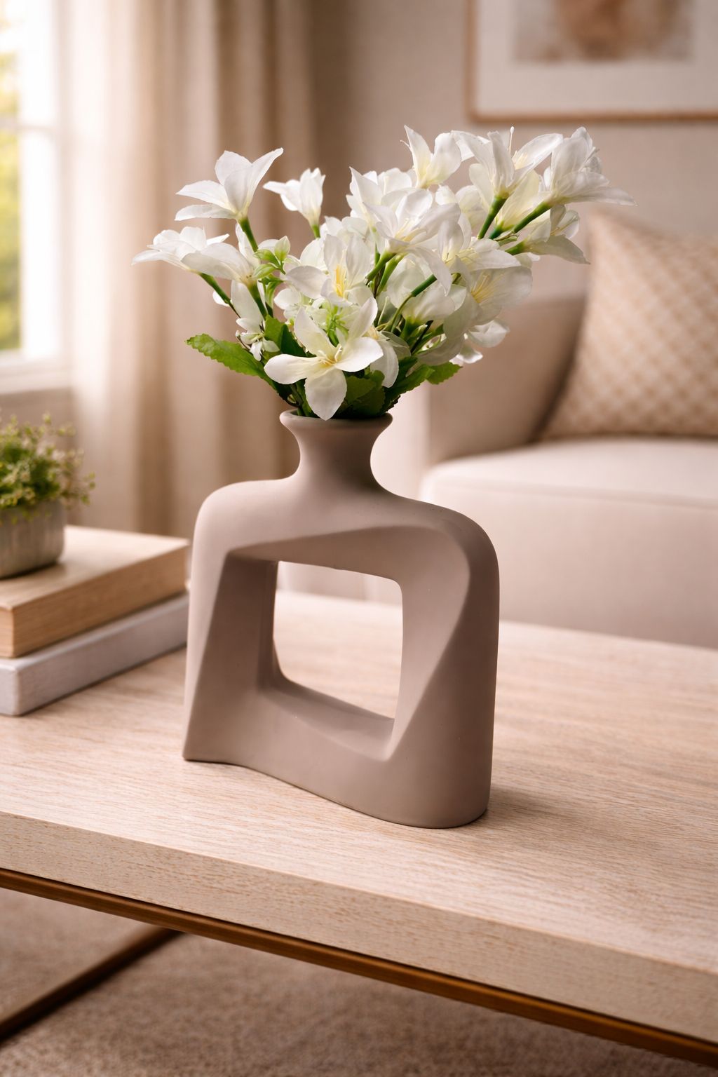 Abstract "Geometric Frame" Minimalist Sculptural Vase