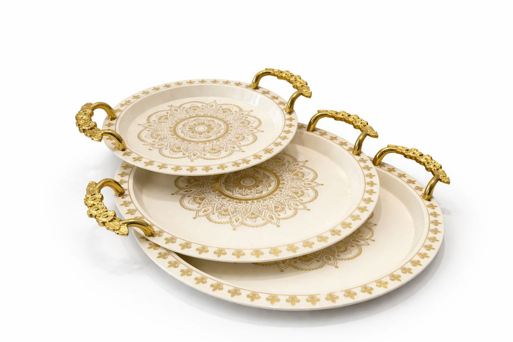 The Curated Host: Minimalist & Imperial Nesting Serving Tray Collections